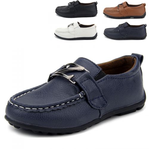 Chaussures enfants en PU ronde métal pour printemps - semelle caoutchouc Ref 983278