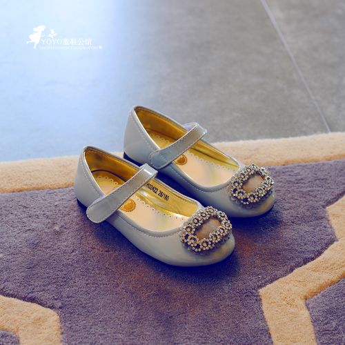 Chaussures enfants en PU ronde métal pour printemps - semelle caoutchouc naturel Ref 983287