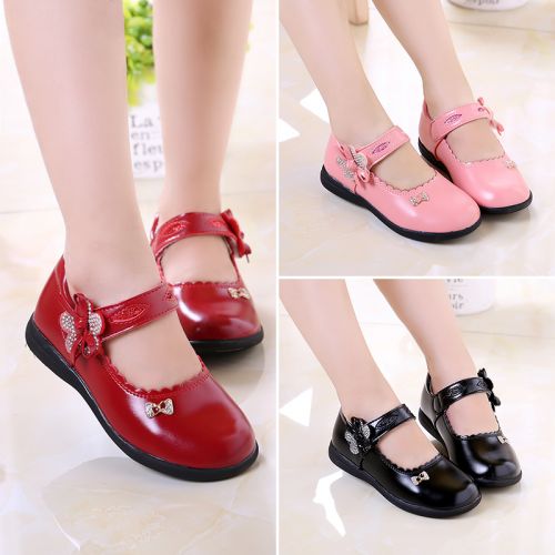 Chaussures enfants en cuir synthétique LICKRAT ronde avec perles pour printemps - semelle caoutchouc Ref 983296