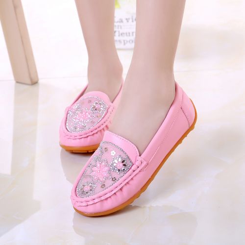 Chaussures enfants en cuir synthétique ronde coutures pour printemps - semelle Ref 983303