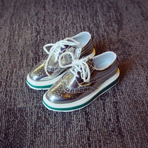 Chaussures enfants en PU ronde pour printemps - semelle caoutchouc Ref 983310