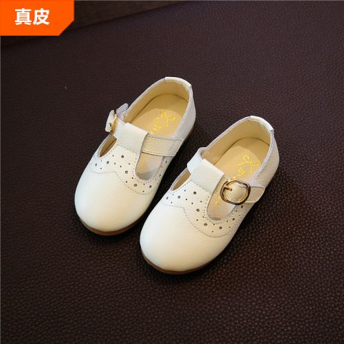 Chaussures enfants en cuir ronde creux pour printemps - Ref 983368