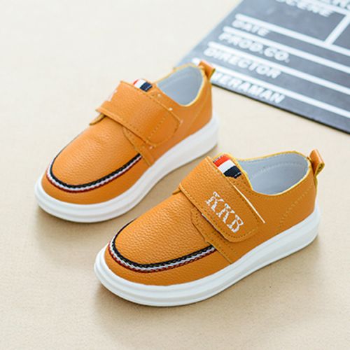 Chaussures enfants en PU ronde coutures cuir pour printemps - semelle caoutchouc Ref 983386