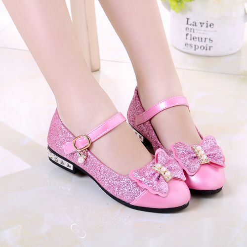Chaussures enfants en PU ronde coutures cuir pour printemps - semelle caoutchouc naturel Ref 983407