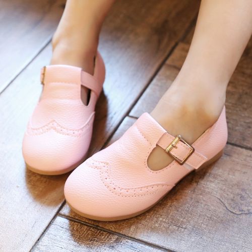 Chaussures enfants en PU ronde pour printemps - semelle caoutchouc Ref 983409