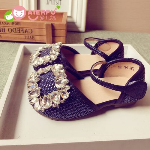 Chaussures enfants ronde paillette pour été - semelle caoutchouc antidérapant Ref 983440