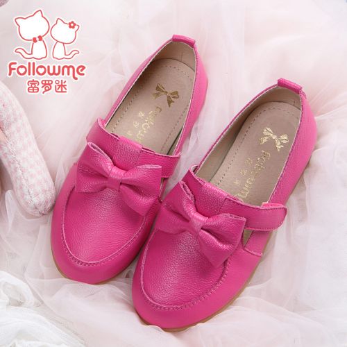 Chaussures enfants en cuir FOLLOW ME ronde pour printemps - semelle TPR Ref 983489