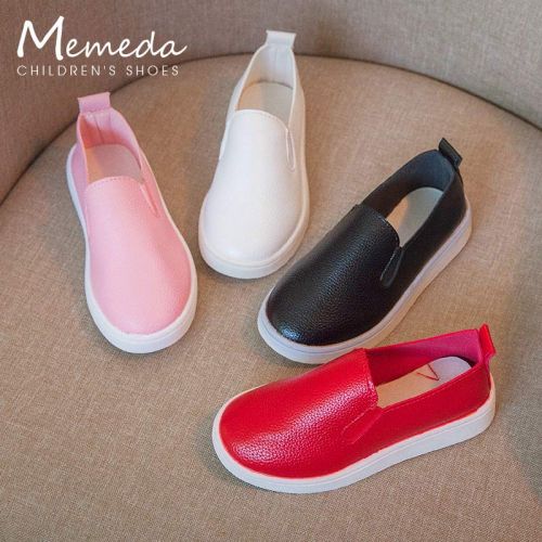 Chaussures enfants en PU ronde coutures cuir pour printemps - semelle caoutchouc Ref 983507