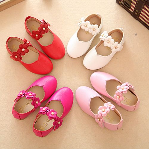 Chaussures enfants en similicuir BKYANG ronde coutures cuir pour printemps - semelle caoutchouc Wear Ref 983527