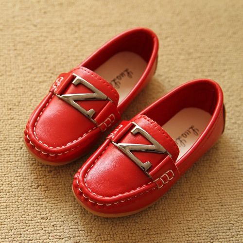 Chaussures enfants en PU ronde coutures cuir pour printemps - semelle caoutchouc Ref 983557