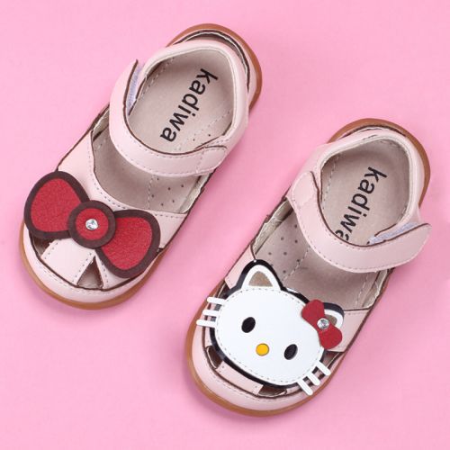Chaussures enfants en cuir synthétique ronde coutures pour printemps - Ref 983581