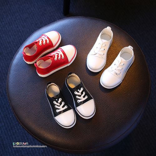 Chaussures enfants en PU ronde coutures cuir pour printemps - semelle plastique Ref 983587