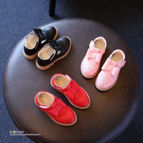 Chaussures enfants en PU ronde coutures cuir pour printemps - semelle plastique Ref 983605