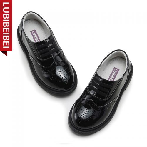 Chaussures enfants en PU ronde coutures cuir pour printemps - semelle TPR Ref 983606