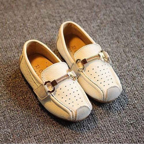 Chaussures enfants en cuir ronde rivet pour printemps - Ref 983628