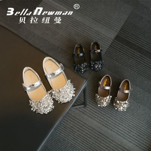 Chaussures enfants en PU BELLA NEWMAN ronde avec perles pour printemps - semelle plastique Ref 983642