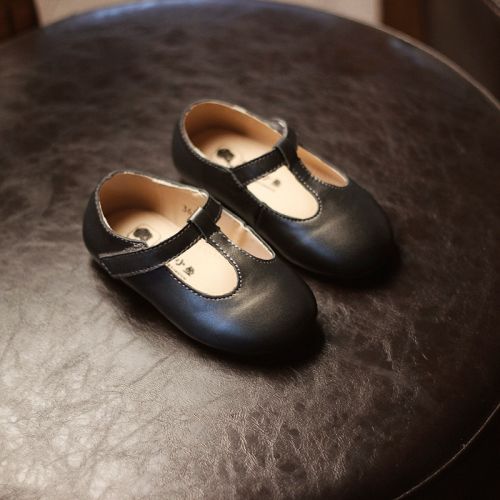 Chaussures enfants en cuir ronde coutures pour printemps - Ref 983644
