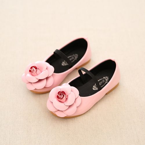 Chaussures enfants en cuir synthétique ronde coutures pour printemps - semelle caoutchouc Ref 983646