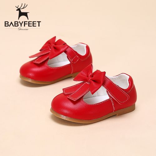 Chaussures enfants en similicuir BABYFEET ronde pour printemps - Ref 983669