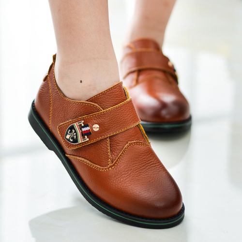 Chaussures enfants en cuir TEDY DOG ronde pour printemps - semelle caoutchouc Wear Ref 983672
