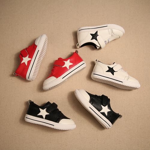 Chaussures enfants en cuir synthétique ronde coutures pour printemps - semelle caoutchouc Ref 983733