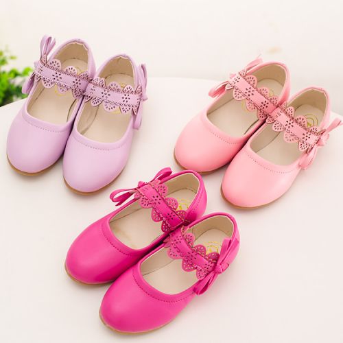 Chaussures enfants en cuir synthétique ronde pour printemps - semelle caoutchouc naturel Ref 983736