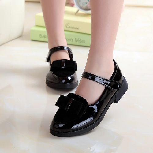 Chaussures enfants en PU pointu coutures cuir pour printemps - semelle caoutchouc Ref 983744