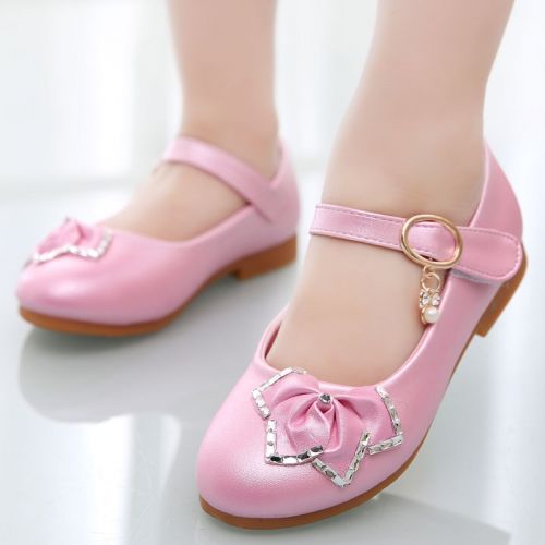 Chaussures enfants en PU ronde avec perles pour printemps - semelle TPR Ref 983745