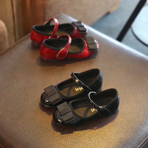 Chaussures enfants en cuir synthétique ronde coutures pour printemps - semelle caoutchouc Ref 983748