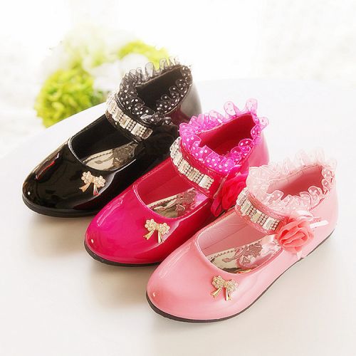 Chaussures enfants en PU ronde métal pour printemps - Ref 983760