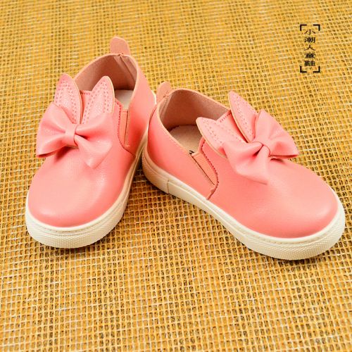 Chaussures enfants en cuir synthétique ronde coutures pour printemps - semelle caoutchouc antidérapant Ref 983780
