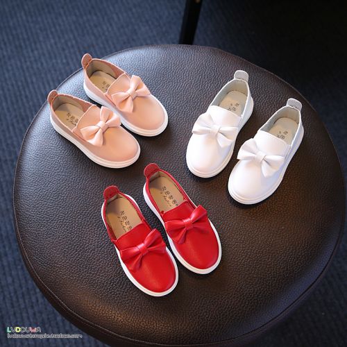Chaussures enfants en PU ronde coutures cuir pour printemps - semelle plastique Ref 983781