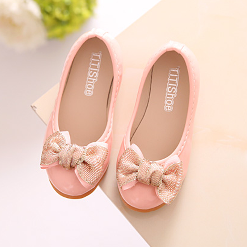Chaussures enfants en PU ronde brodé pour printemps - semelle caoutchouc Ref 983789