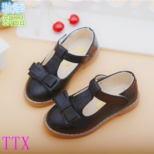 Chaussures enfants en PU ronde coutures cuir pour printemps - semelle TPR Ref 983809
