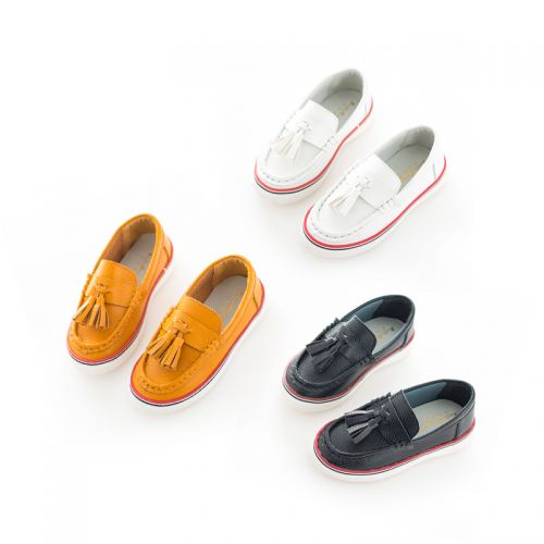 Chaussures enfants en PU ronde houppe pour printemps - semelle plastique Ref 983814
