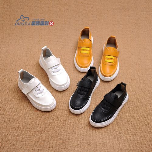 Chaussures enfants en similicuir ronde coutures cuir pour printemps - semelle fond composite Ref 983817