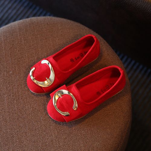 Chaussures enfants en de vache, Nubuck, ronde métal pour printemps - semelle caoutchouc naturel Ref 983866
