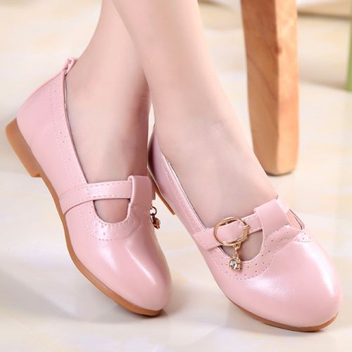 Chaussures enfants en cuir synthétique ronde pour printemps - semelle caoutchouc Ref 983868
