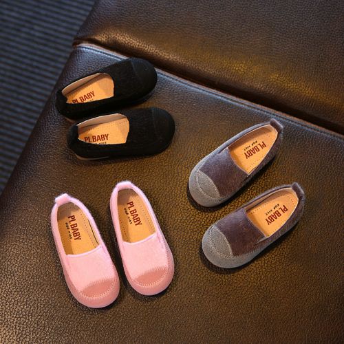 Chaussures enfants en cuir ronde pour printemps - semelle caoutchouc naturel Ref 983870