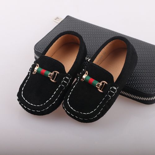 Chaussures enfants en de vache, Nubuck, ronde coutures cuir pour Toute saison - Ref 983878