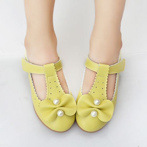 Chaussures enfants en PU ronde coutures cuir pour printemps - semelle TPR Ref 983890