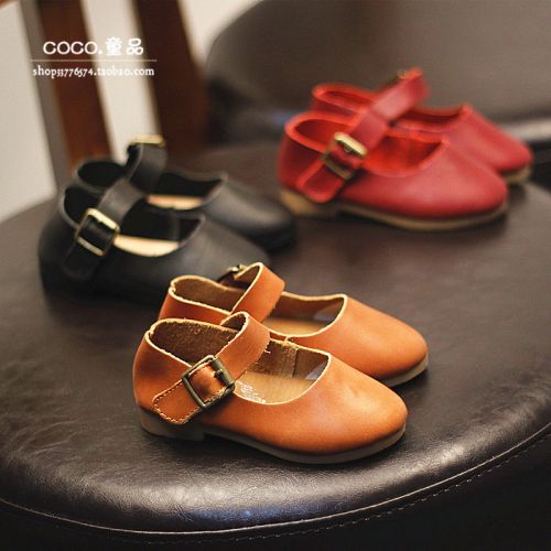 Chaussures enfants en cuir ronde coutures pour printemps - Ref 983908