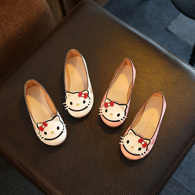  Chaussures enfants en similicuir ronde coutures cuir pour Toute saison - Ref 983915