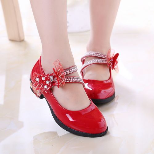 Chaussures enfants en cuir synthétique ronde pour printemps - semelle caoutchouc Ref 983922