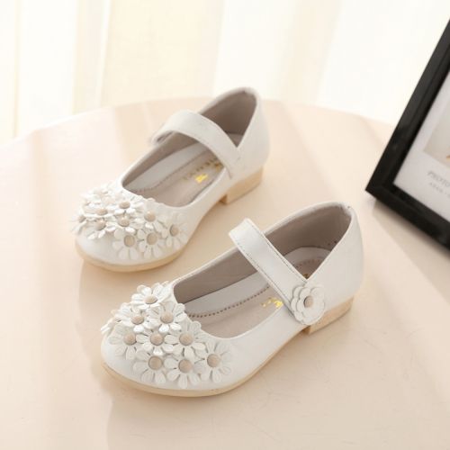 Chaussures enfants en PU ronde houppe pour printemps - semelle caoutchouc Ref 983923