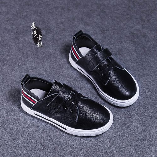 Chaussures enfants en cuir ronde pour printemps - semelle caoutchouc antidérapant Ref 983944