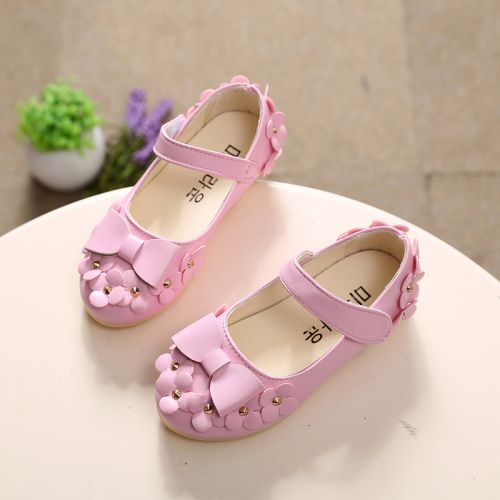 Chaussures enfants en PU ronde brodé pour printemps - semelle caoutchouc Ref 983965