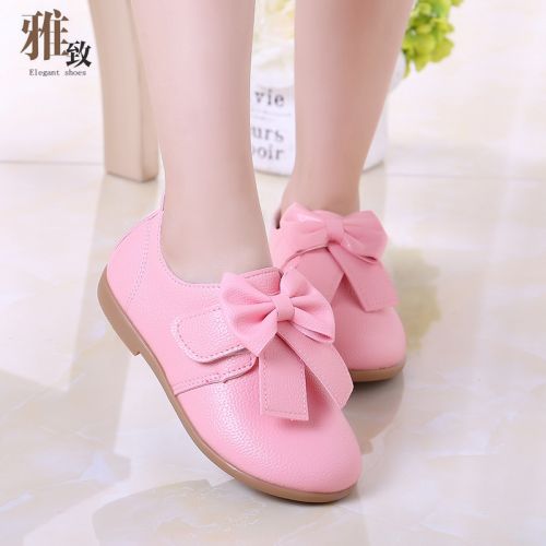 Chaussures enfants en cuir synthétique ronde coutures pour printemps - Ref 983998
