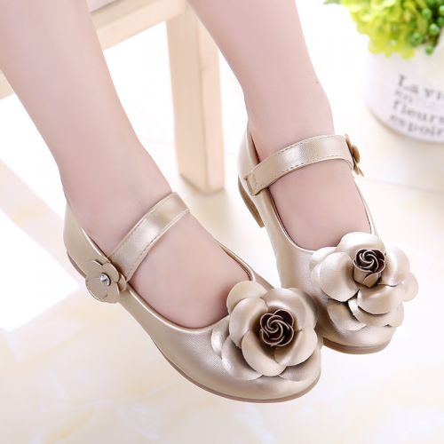Chaussures enfants en PU ronde coutures cuir pour printemps - Ref 984006