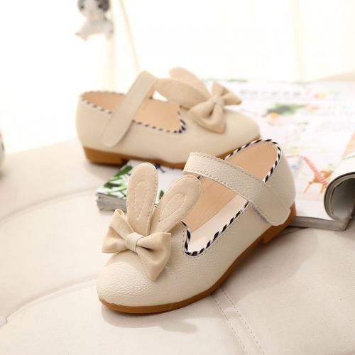 Chaussures enfants en PU ronde coutures cuir pour printemps - semelle caoutchouc Ref 984009